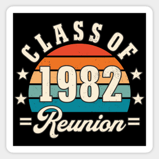 Class Of 1982 Vintage Sunset High School Or College Reunion Sticker